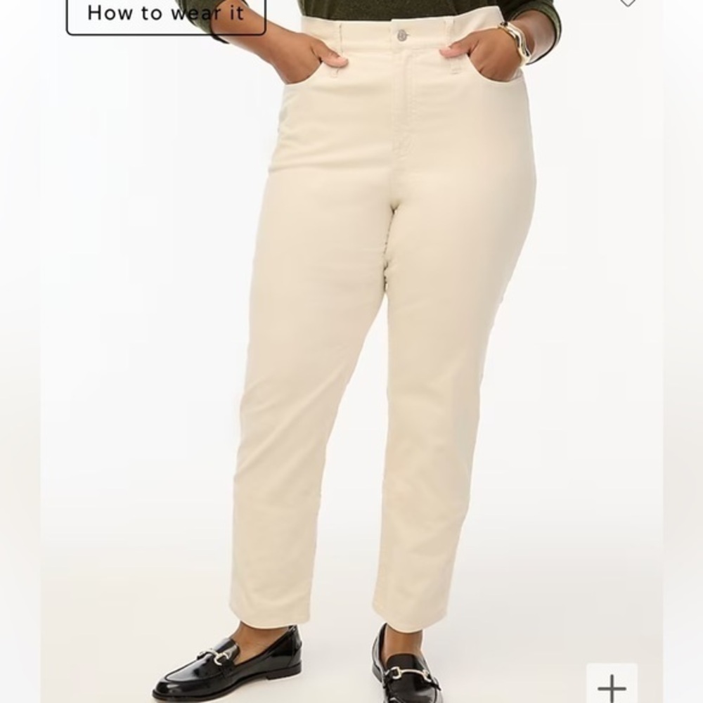 *J.Crew NWT Corduroy full-length essential straight pant Size 35